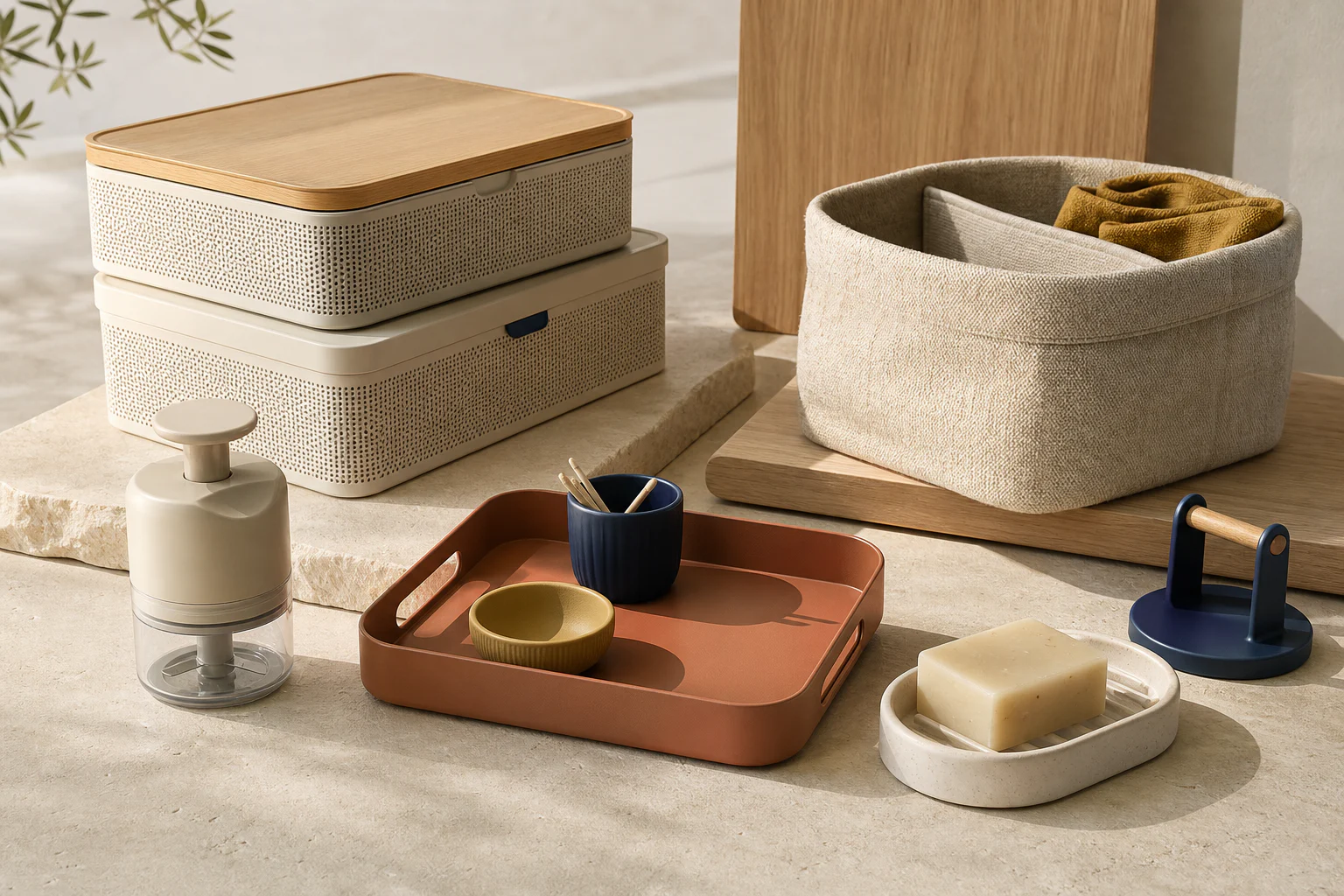 Useful everyday home products in a warm contemporary setting
